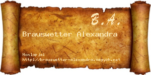 Brauswetter Alexandra névjegykártya